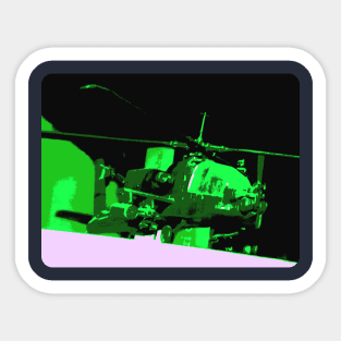 Apache Helicopter Sticker